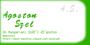 agoston szel business card